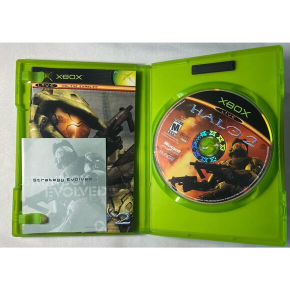 Halo 2 (Xbox, 2004) Black Label, Complete, Tested And Working Master Chief - Picture 3 of 4